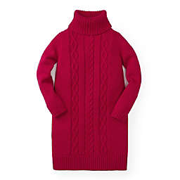 Hope & Henry Girls' Turtleneck Sweater Dress - Red, Size  4