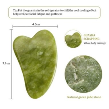 Stock Preferred Facial Massage Chinese Medicine Natural Jade Stone Scraping Tool. View a larger version of this product image.