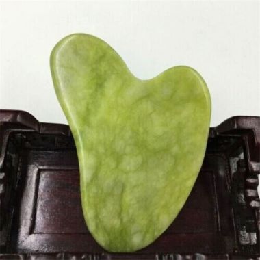 Stock Preferred Facial Massage Chinese Medicine Natural Jade Stone Scraping Tool. View a larger version of this product image.