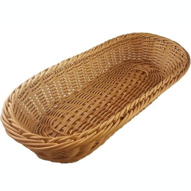 KOVOT Set of 2 Poly-Wicker Bread Basket  - 14.5" Woven Polypropylene. View a larger version of this product image.