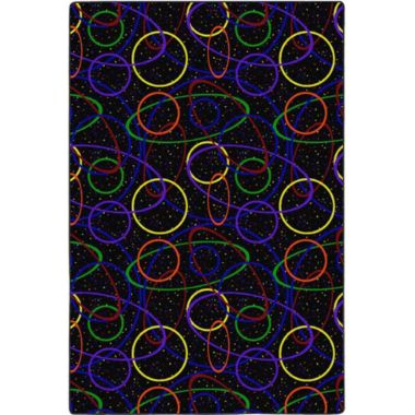 Joy Carpets Neon Lights Looped 4' x 6' area rug - Fluorescent. View a larger version of this product image.
