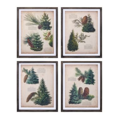 Slickblue Pine Print Frame (Set of 4) 11.75"L x 15.25"H Wood/MDF. View a larger version of this product image.