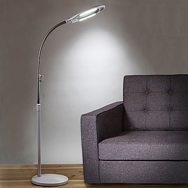 Lightview Magnifier LED Floor Lamp - 3 Diopter - White. View a larger version of this product image.