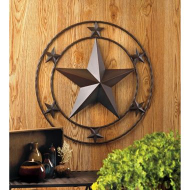 Zingz & Thingz 24" Metallic Black Texas Star Contemporary Wall Decor. View a larger version of this product image.