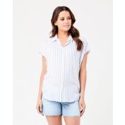 Ripe Maternity Quinn Relaxed Shirt Blue / White