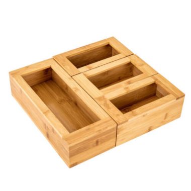 Kitcheniva Bag Storage Organizer, Separate Type Bamboo. View a larger version of this product image.