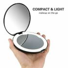 Alternate image 3 for GLAM HOBBY Makeup Compact Mirror Folding Portable Pocket LED Lights 4.5 inch in Turquoise