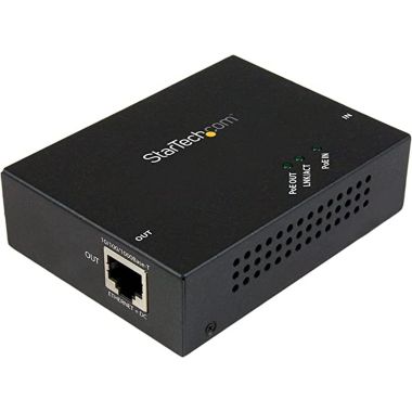 StarTech - Network 1-Port Gigabit PoE+ Extender 330 - Black (POEEXT1GAT). View a larger version of this product image.