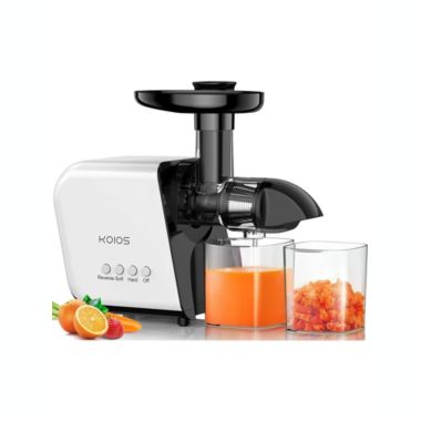 KOIOS B5100 Slow Masticating Juicer Machine with Quiet Motor, Black and White. View a larger version of this product image.