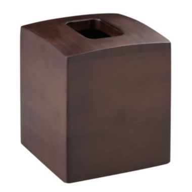 mDesign Square Bamboo Paper Facial Tissue Box Cover Holder. View a larger version of this product image.