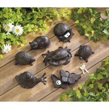 Zingz & Thingz 5.5" Black Contemporary Garden Snail Secret Key Holder. View a larger version of this product image.