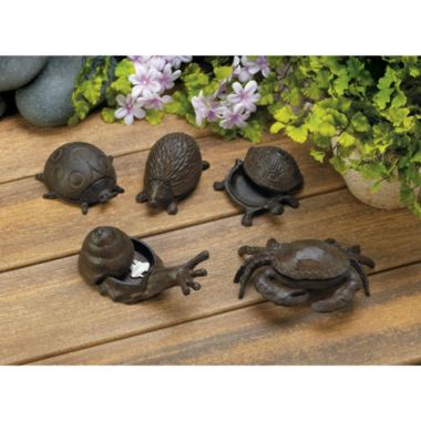 Zingz & Thingz 5.5" Black Contemporary Garden Snail Secret Key Holder. View a larger version of this product image.