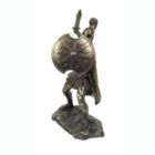 Alternate image 1 for Veronese Design Achilles Trojan War Hero Holding Spear and Shield Tabletop Statue Achilleus