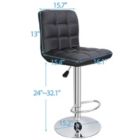Alternate image 2 for Stock Preferred 4 PCS Modern Swivel Bar Stools with Back in Black