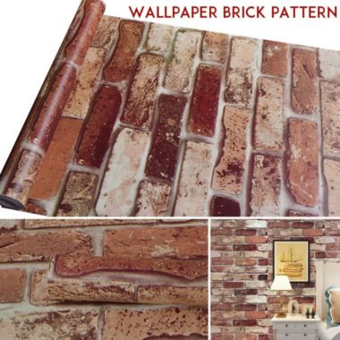 Stock Preferred Wallpaper Brick Pattern Self-adhesive Roll Stone Stickers 10M. View a larger version of this product image.