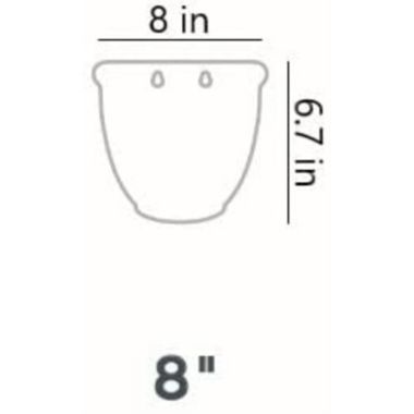 The HC Companies In/Outdoor Garden Wall Planter, Cappuccino, 8 in. View a larger version of this product image.