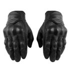 Alternate image 0 for Bcbmall Genuine Leather Motorcycle Gloves Perforated Full Finger Touch Scree (M)