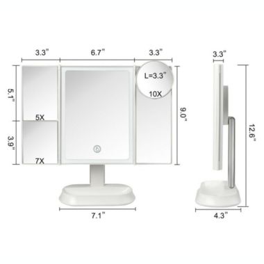Glam Hobby Led Lighted Mirror w/ Magnifying Portable. View a larger version of this product image.