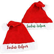 Blue Panda Red Christmas Hats, Santa&#39;s Helper Design (10.5 x 14.2 in, 2 Pack)