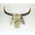 Alternate image 2 for DWK Corporation Native Spirit Southwestern Design Steer Skull Wall Hanging Hand Painted Accents