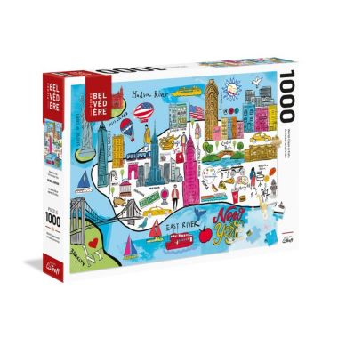 Trefl - 1000-Piece Jigsaw Puzzle NEW YORK CITY (FARIDA). View a larger version of this product image.