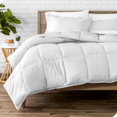 Bare Home Comforter Set - Goose Down Alternative - Ultra-Soft - Hypoallergenic - All Season Breathable Warmth (Oversized Queen, White)