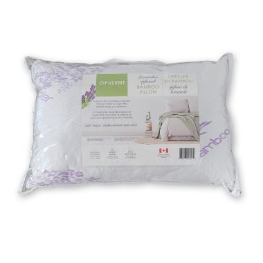 Cotton House - Lavender Infused Bamboo Pillow, King Size, Made in Canada. View a larger version of this product image.