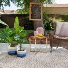 Alternate image 1 for Kingston Living Set of 2 Blue and White Footed Ceramic Outdoor Planters 12"