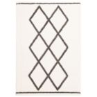 Alternate image 0 for Chaudhary Living 7.75' x 10' Off White and Charcoal Gray Moroccan Rectangular Shag Area Throw Rug