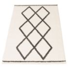 Alternate image 2 for Chaudhary Living 7.75' x 10' Off White and Charcoal Gray Moroccan Rectangular Shag Area Throw Rug