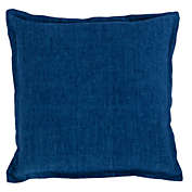 Classic Home Amy Linen 22-inch Square Throw Pillow, Dark Blue