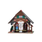 Alexander Taron 5.5" Brown  Deluxe Weatherhouse with Thermometer Weather Detecter