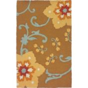 Jellybean Decorative Indoor/Outdoor Accent Rug Winterthur Gold - 58" X 78"