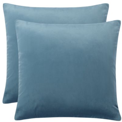 PiccoCasa Modern Geometric Square Throw Pillow Covers For Couch 18" X 18" Pale Blue Green 2 Pcs