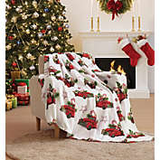 Red Truck Christmas Tree Gifts Wood Board Shower Curtain Bathroom Accessory Sets 