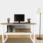 Alternate image 0 for Stock Preferred Wooden Office Computer Desk with Bookshelf in 44.3"x23.62"x29.52" Oak-A