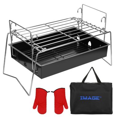 IMAGE Outdoor grill for Camping Folding & Lightweight Steel Mesh Barbecue Grill Tool. View a larger version of this product image.