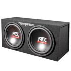 Alternate image 0 for MTX Dual 12" Loaded Subwoofer Enclosure Sealed 2 Ohm Terminator 1200W TNE212D