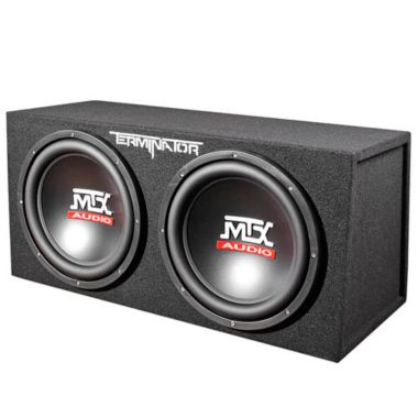 MTX Dual 12" Loaded Subwoofer Enclosure Sealed 2 Ohm Terminator 1200W TNE212D. View a larger version of this product image.