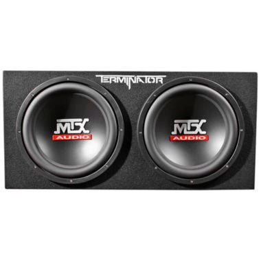 MTX Dual 12" Loaded Subwoofer Enclosure Sealed 2 Ohm Terminator 1200W TNE212D. View a larger version of this product image.