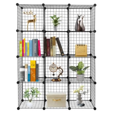 Inq Boutique 12-Cube Organizer Cube Storage Shelves Wire Cube Storage Origami Shelves Metal. View a larger version of this product image.