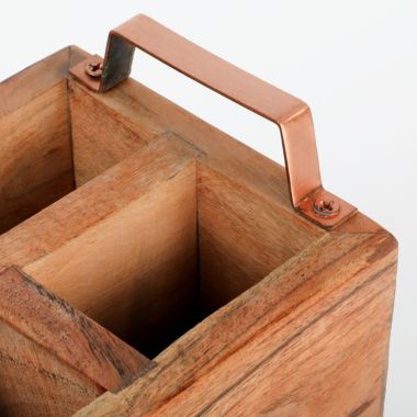 California Designs Grey Marble and Acacia Wood Salad Server Holder. View a larger version of this product image.