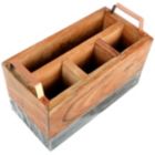 Alternate image 2 for California Designs Grey Marble and Acacia Wood Salad Server Holder