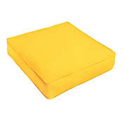Outdoor Living and Style 20" Sunflower Yellow Square Home Collections Sunbrella Indoor and Outdoor Single Chair Cushion