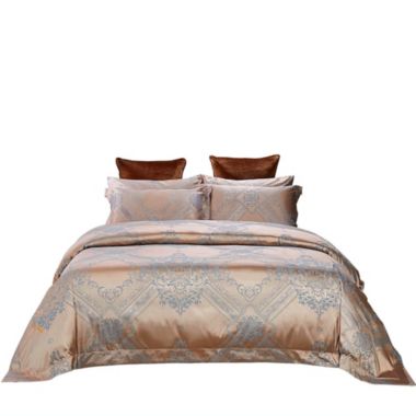 Dolce Mela Home Decorative Duvet Cover Set, 6 Piece Jacquard Bedding, Queen Size - Nantes. View a larger version of this product image.