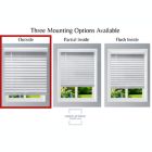 Alternate image 2 for Linen Avenue Custom Cordless Faux Wood Blind White, 34" W x 48" H Outside Mount