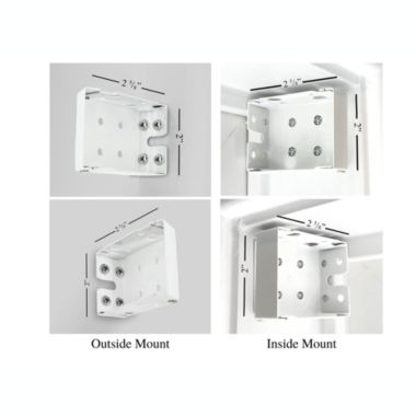 Linen Avenue Custom Cordless Faux Wood Blind White, 34" W x 48" H Outside Mount. View a larger version of this product image.