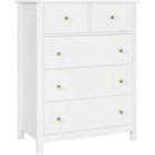 Alternate image 0 for Homfa Dresser Chest with Easy Pull Handle White Finish