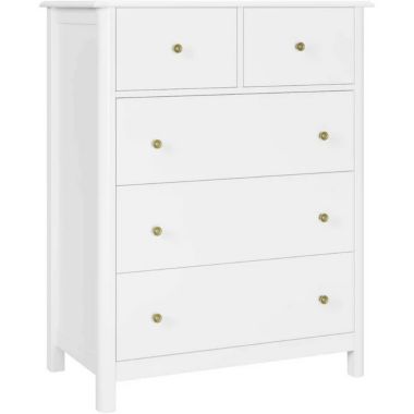 Homfa Dresser Chest with Easy Pull Handle White Finish. View a larger version of this product image.