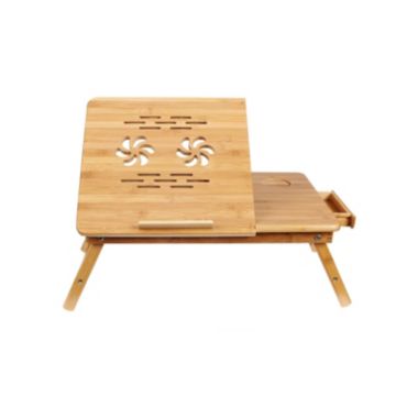 SONGMICS Bamboo Laptop Desk Serving Bed Tray Tilting Top. View a larger version of this product image.